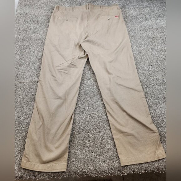 Dixxon Pants Mens 40x30 Khaki D-Flex Chino Casual Straight Fit Outdoors - Picture 3 of 5